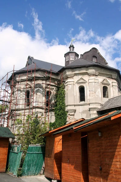 Religieuze Architectuur Van Oekraïne Kerk Met Gouden Koepels Kiev — Stockfoto