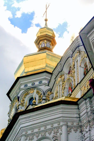 Religious Architecture Ukraine Church Golden Domes Kiev — Stock Photo, Image