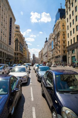 2017.05.31, Madrid, İspanya. İspanya mimarisi. Madrid mimarisi. Cityscape Madrid.