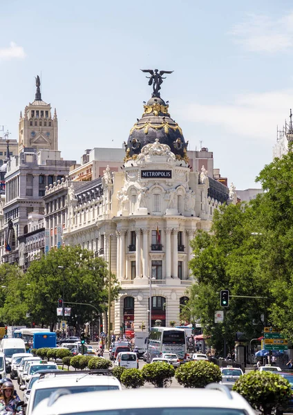 stock image 2017.05.31, Madrid, Spain. Architecture of Spain. Architecture of Madrid. Transport on Madrid street.