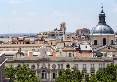 2017.31.05, Madrid, İspanya. Bahar panoramik görünümü Madrid. Cityscape Madrid. Avrupa'da seyahat.