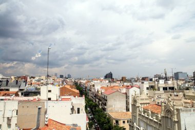 2017.31.05, Madrid, İspanya. Bahar panoramik görünümü Madrid. Cityscape Madrid. Avrupa'da seyahat.