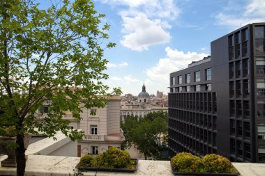 2017.31.05, Madrid, İspanya. Bahar panoramik görünümü Madrid. Cityscape Madrid. Avrupa'da seyahat.