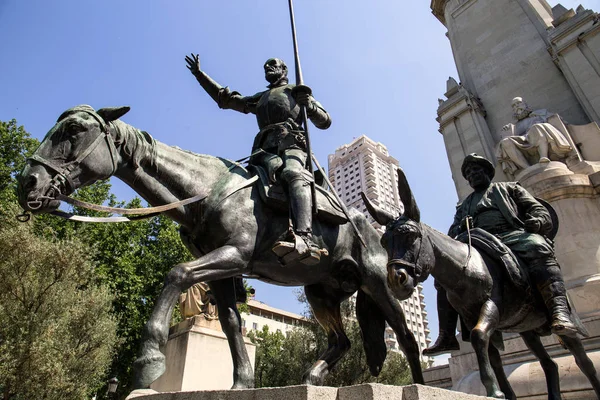 2017 Madrid Espanha Monumento Miguel Cervantes Madrid Espanha Imagens Madrid — Fotografia de Stock