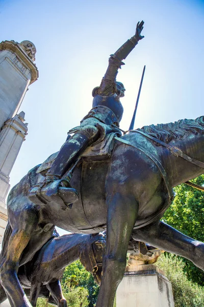 2017 Madrid Espanha Monumento Miguel Cervantes Madrid Espanha Imagens Madrid — Fotografia de Stock