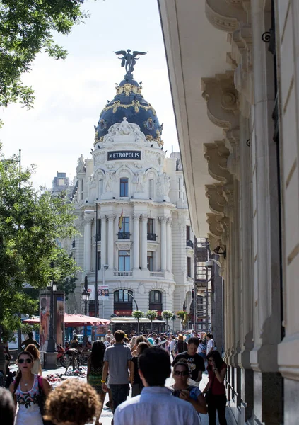 2017 Madrid Espanha Pessoas Andar Pela Rua Homens Mulheres Espanha — Fotografia de Stock