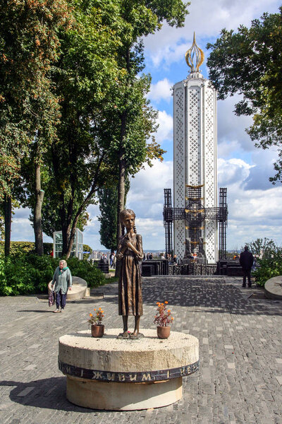 2011.10.10, Kiev, Ukraine. Famous monument in Kiev. Sightseeing of Ukrainian. 