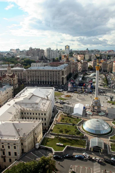 Şehrin Ukrayna Otel Penceresinden Görünümü Kiev Ukrayna 2011 Kiev Merkezi — Stok fotoğraf