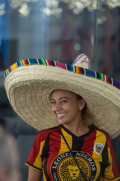 2018 Moscou Rússia Copa Mundo 2018 Fãs Futebol Rua Esta — Fotografia de Stock