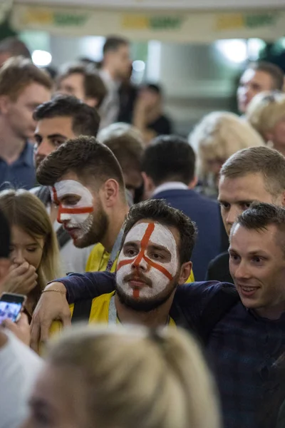 2018 Moskwa Rosja 2018 Kibice Ulicy Dziś — Zdjęcie stockowe