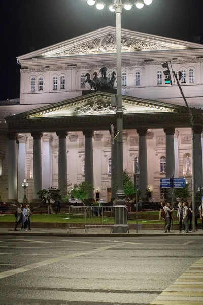 2018 Moskau Russland Fassade Eines Bolschoi Theaters Besichtigung Von Moskau — Stockfoto