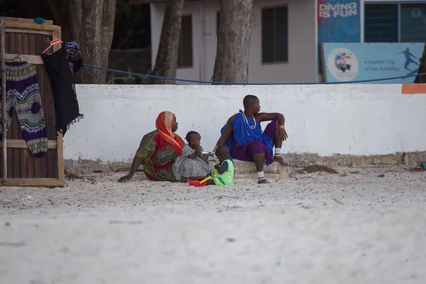 2018 Kiwengwa Tanzania Viajar Por Tanzania Gente Playa Personas Étnicas — Foto de Stock