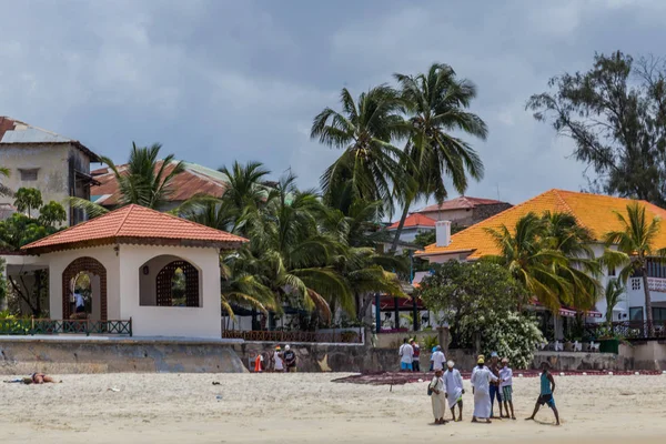 2018.02.24, Stone Town, Zanzibar, Tanzanya. Afrika çevresinde seyahat. Yelkenli gemi ufuk çizgisi arka plan üzerinde.