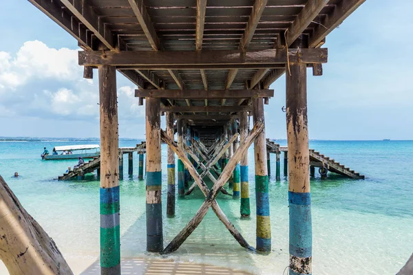 2018 Stone Town Zanzibar Tanzania Podróż Dookoła Afryki Drewniane Nabrzeża — Zdjęcie stockowe