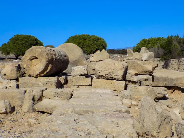 Oude Weergave Van Cyprus Massieve Stenen — Stockfoto