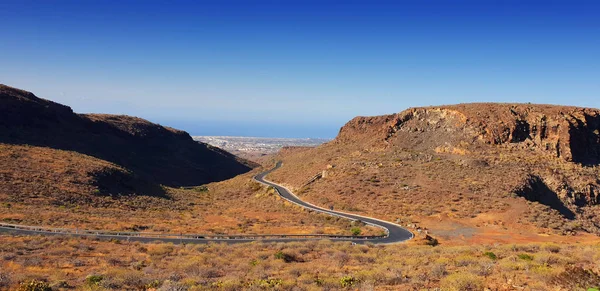 Estrada Para Roque Nublo Espanha Ilhas Canárias Paisagem — Fotografia de Stock