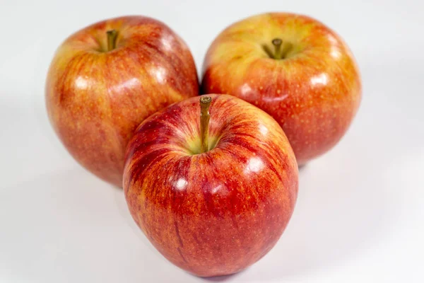 Pommes Rouges Attente Être Mangé Sur Table Cuisine — Photo