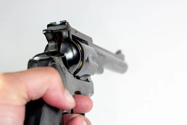 Una Pistola Magnum 357 Balas Una Mesa — Foto de Stock