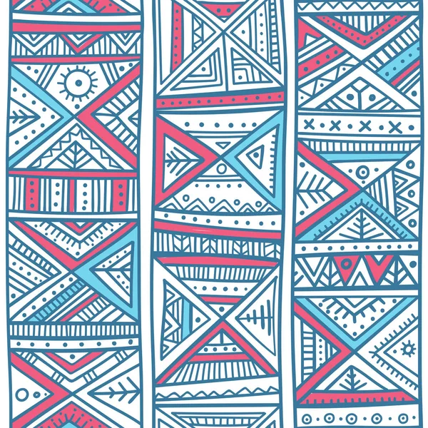Patrón Tribal Africano Sin Costuras Estilo Boho Con Ornamentos Étnicos — Vector de stock