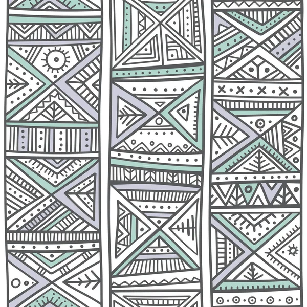 Patrón Tribal Africano Sin Costuras Estilo Boho Con Ornamentos Étnicos — Vector de stock
