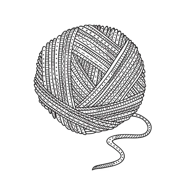 波西米亚型纱线球的矢量图解 可用作贴纸 设计模板 — 图库矢量图片