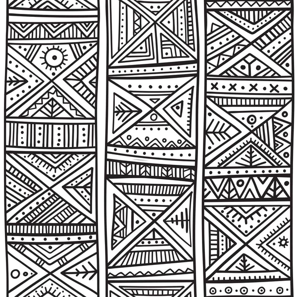 Tribal Afrikaanse Naadloze Patroon Boho Stijl Met Etnische Versieringen Kunnen — Stockvector