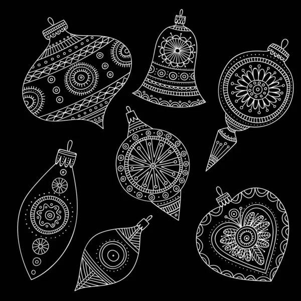 Векторное искусство украшения ёлок — стоковый вектор
