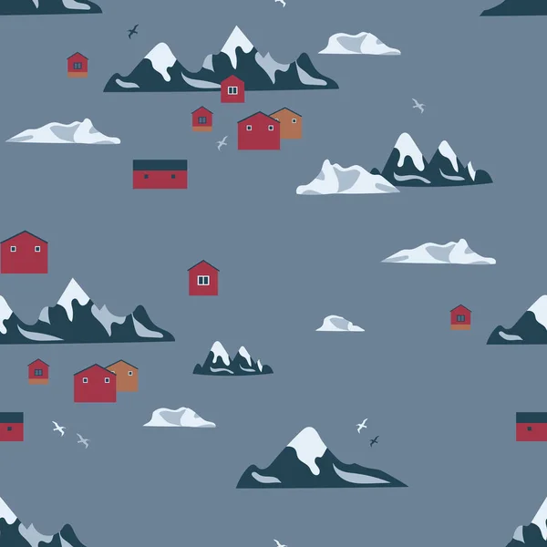 Patrón Sin Costuras Antártida Puede Imprimir Utilizar Como Papel Embalaje — Vector de stock