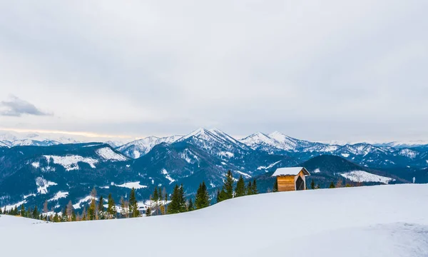 Montañas Cubiertas Nieve Para Esquiar Austria — Foto de Stock