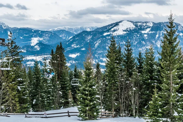 Montañas Cubiertas Nieve Para Esquiar Austria — Foto de Stock