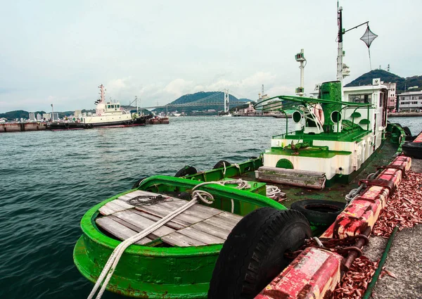 Buque Carga Estacionado Muelle Mojiko Kitakyushu Fukuoka Japón — Foto de Stock