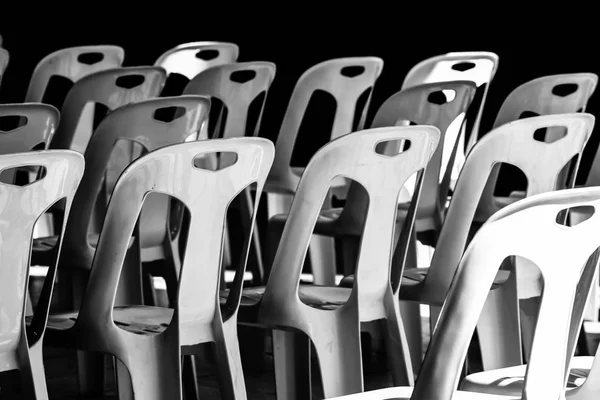 Plastic Chair Stacked Sun Shadow — Stock Photo, Image