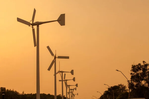 Wind Turbines Sunset — Stock Photo, Image