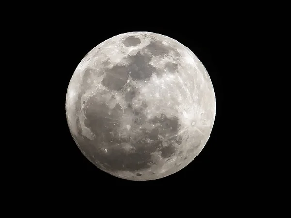 Vollmond Der Nacht Des Dunklen Himmels — Stockfoto