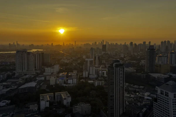 High Rise Buildings Downtown Bangkok Thailand Evening — Stock Photo, Image