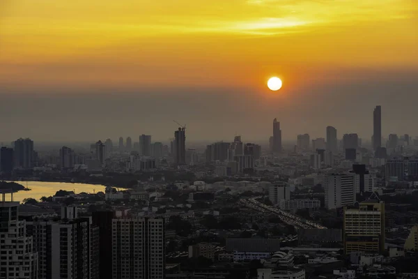 High Rise Buildings Downtown Bangkok Thailand Evening — Stock Photo, Image