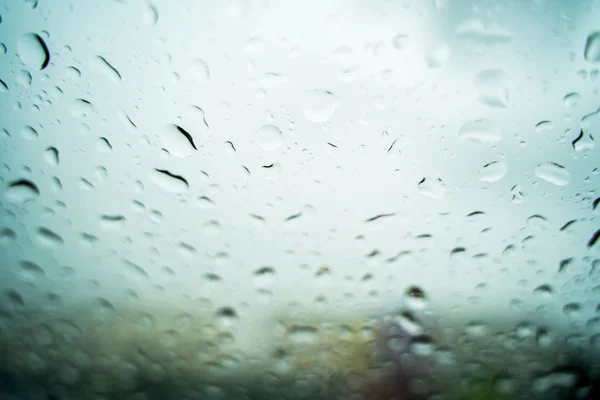 Gocce Pioggia Sul Parabrezza Sera Quando Piove Forte — Foto Stock