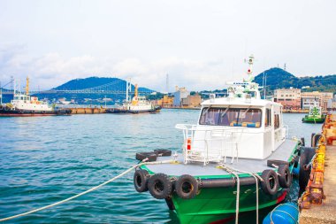Kitakyushu, Japonya-Kasım 20, 2016: büyük taşıma teknesi 