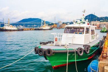 Kitakyushu, Japonya-Kasım 20, 2016: büyük taşıma teknesi 