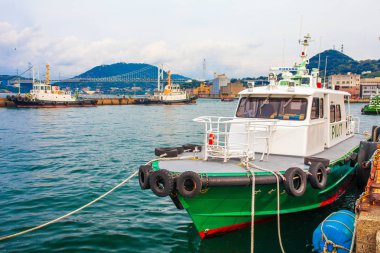 Kitakyushu, Japonya-Kasım 20, 2016: büyük taşıma teknesi 