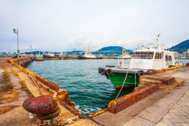 Kitakyushu, Japonya-Kasım 20, 2016: büyük taşıma teknesi 