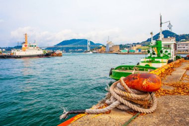 Kitakyushu, Japonya-Kasım 20, 2016: büyük taşıma teknesi 