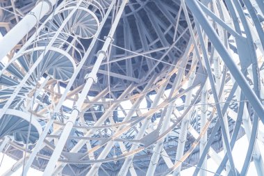 Krasnodar Mavi çelik su kulesi. Bu teknoloji mühendisi tarafından yaptırılmıştır. Hyperboloid.