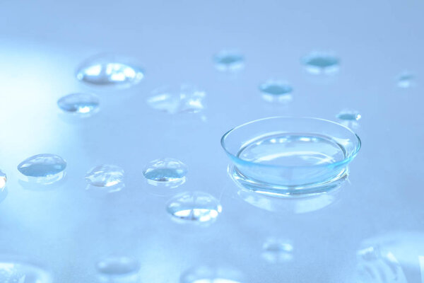 Contact lenses and water droplets, ultra-wetting and comfortable wearing of contact lenses