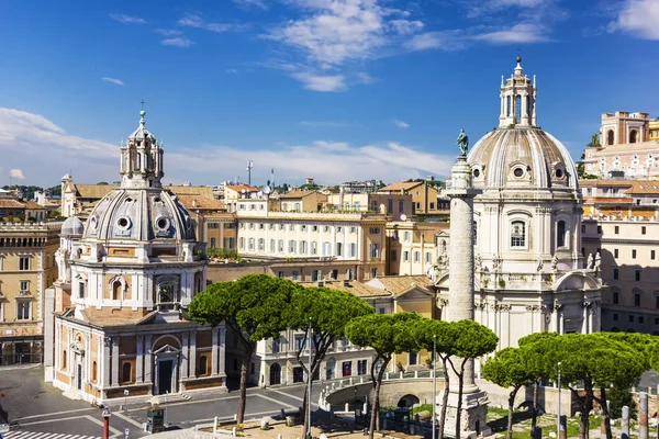 Zobrazit Basilica Ulpia Trajan Column Santa Maria Loreto Oltář Vlasti — Stock fotografie