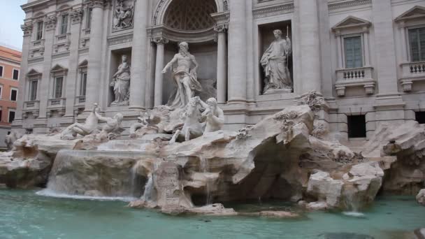 Trevi Fontein Rome — Stockvideo