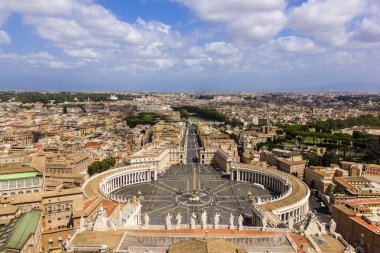 Vatikan, Tiber Nehri ve katedral tepesinden Roma Meydanı, St Peter'ın, görüntüleme
