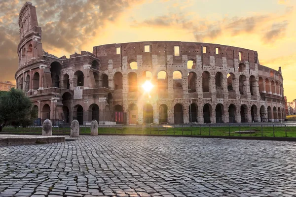 Coliseo Amanecer Roma —  Fotos de Stock