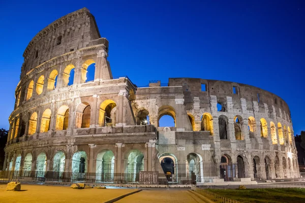 Célèbre Colisée Sous Ciel Nocturne Rome — Photo