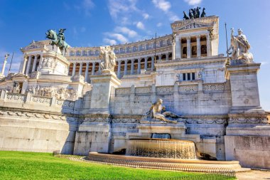 Önünde Pietro Canonica tarafından Vavatan ve Fontana del Tirreno Vittoriano veya Altar 
